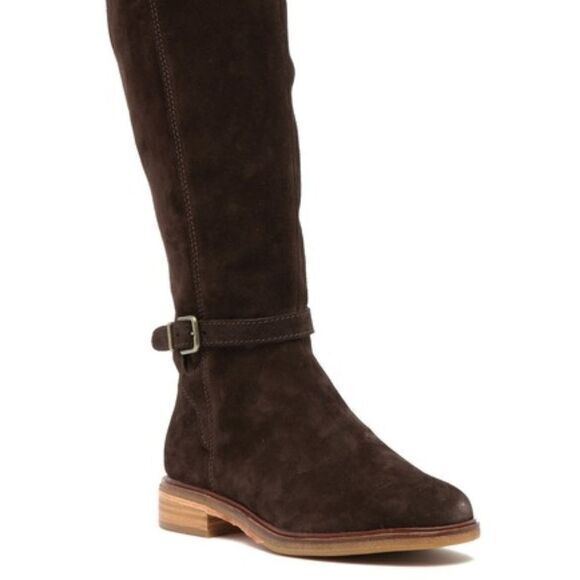 New‎ Clarks Clarkdale Clad Suede Riding Boot Dark B - Picture 2 of 6
